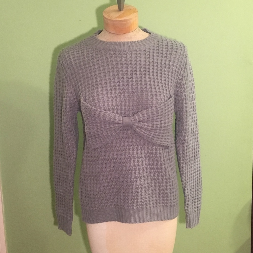 Grey Bow Sweater